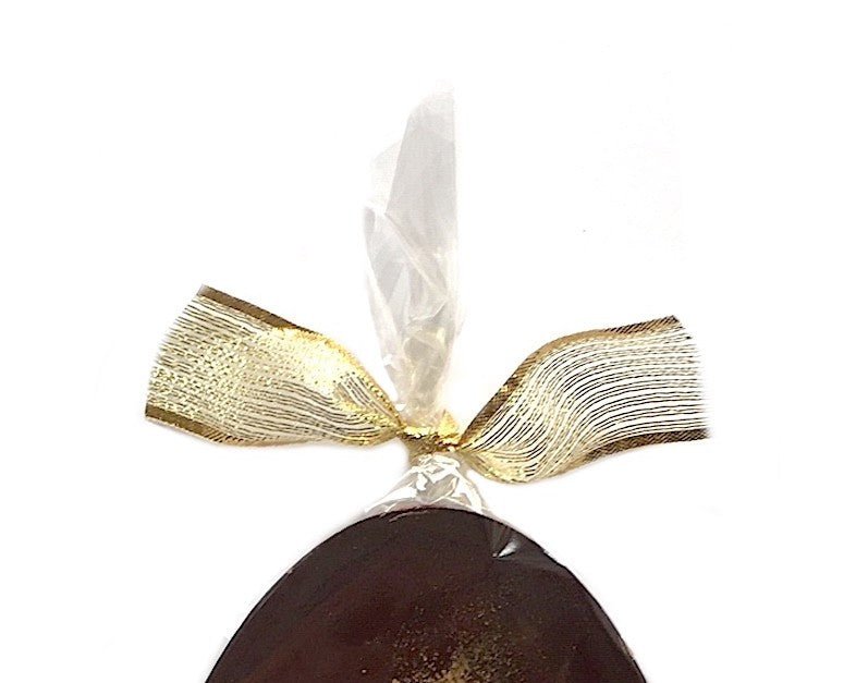 Purist Easter Egg. Gold ribbon bow