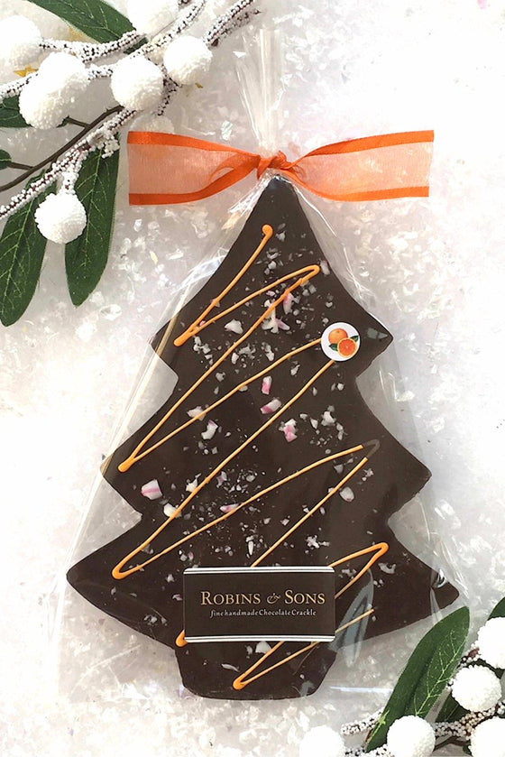 'Orange Crackle' Xmas Tree - Dark