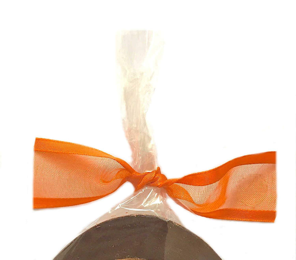 Cranberry orange easter egg. Orange ribbon bow