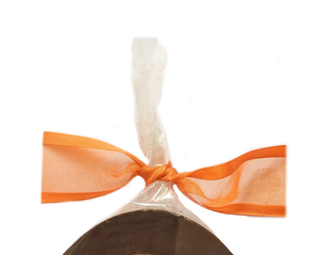 orange organza ribbon bow